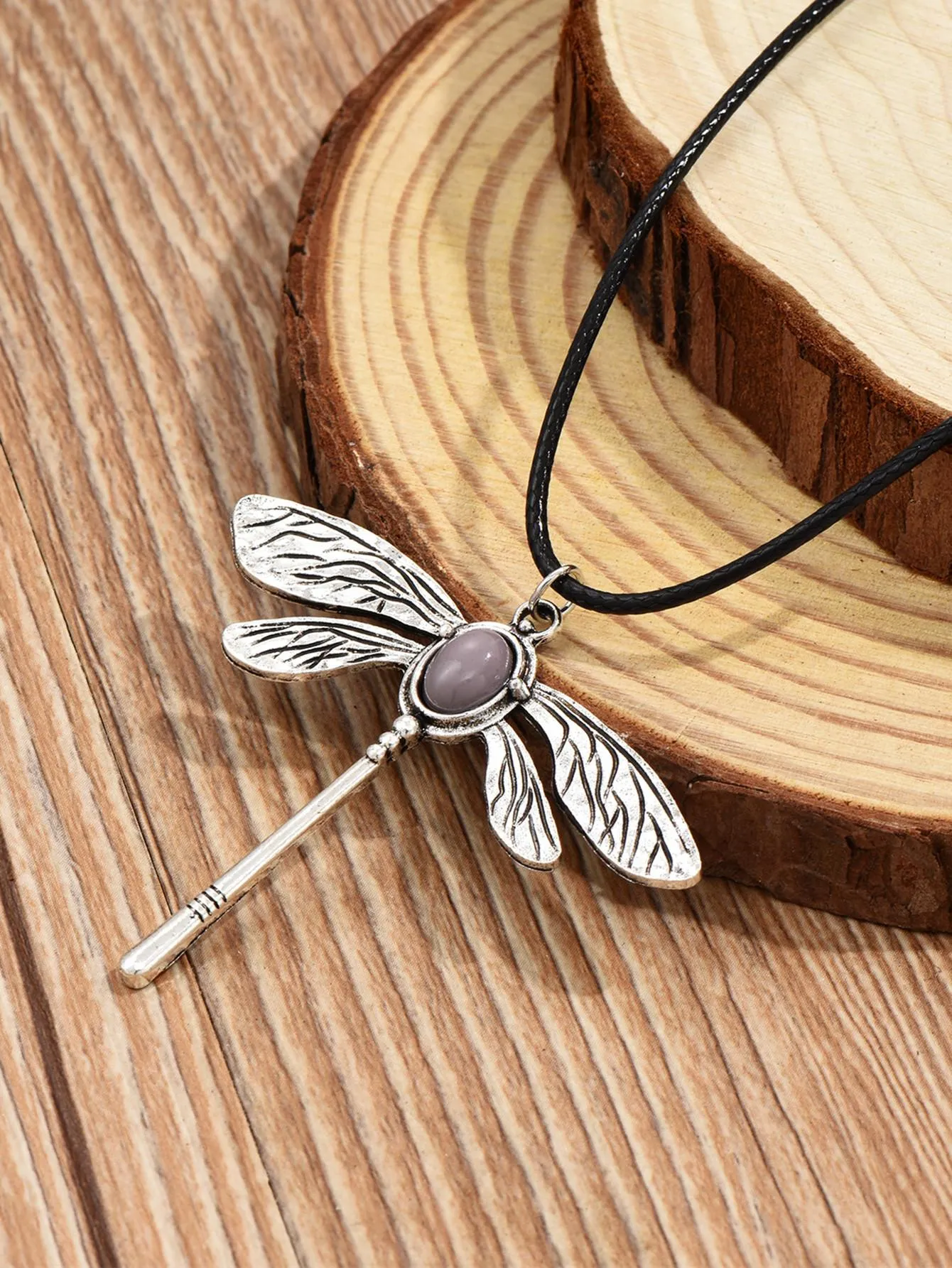 1pc Fashion Zinc Alloy Dragonfly Pendant Necklace for Women Girls Accessories