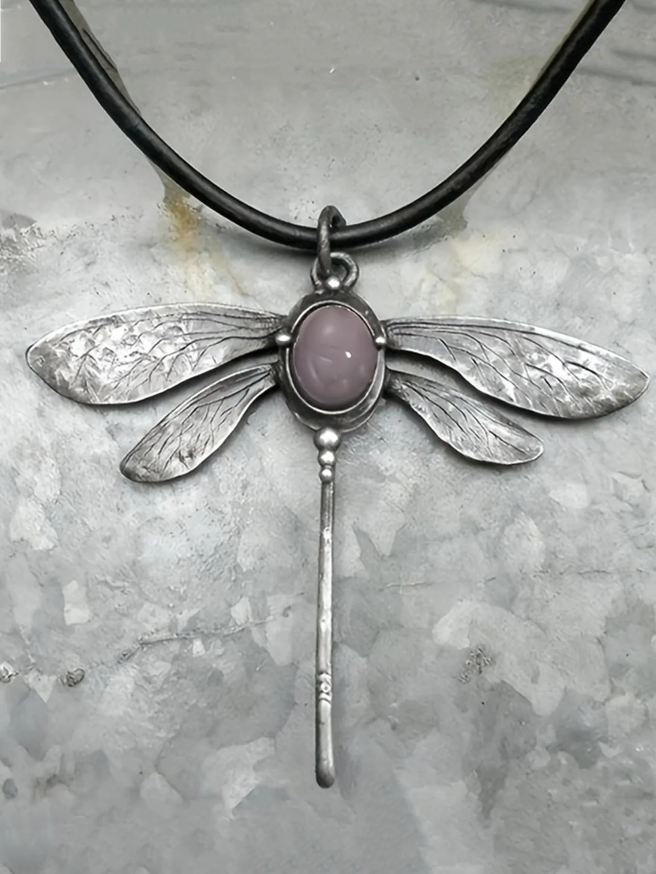 1pc Fashion Zinc Alloy Dragonfly Pendant Necklace for Women Girls Accessories