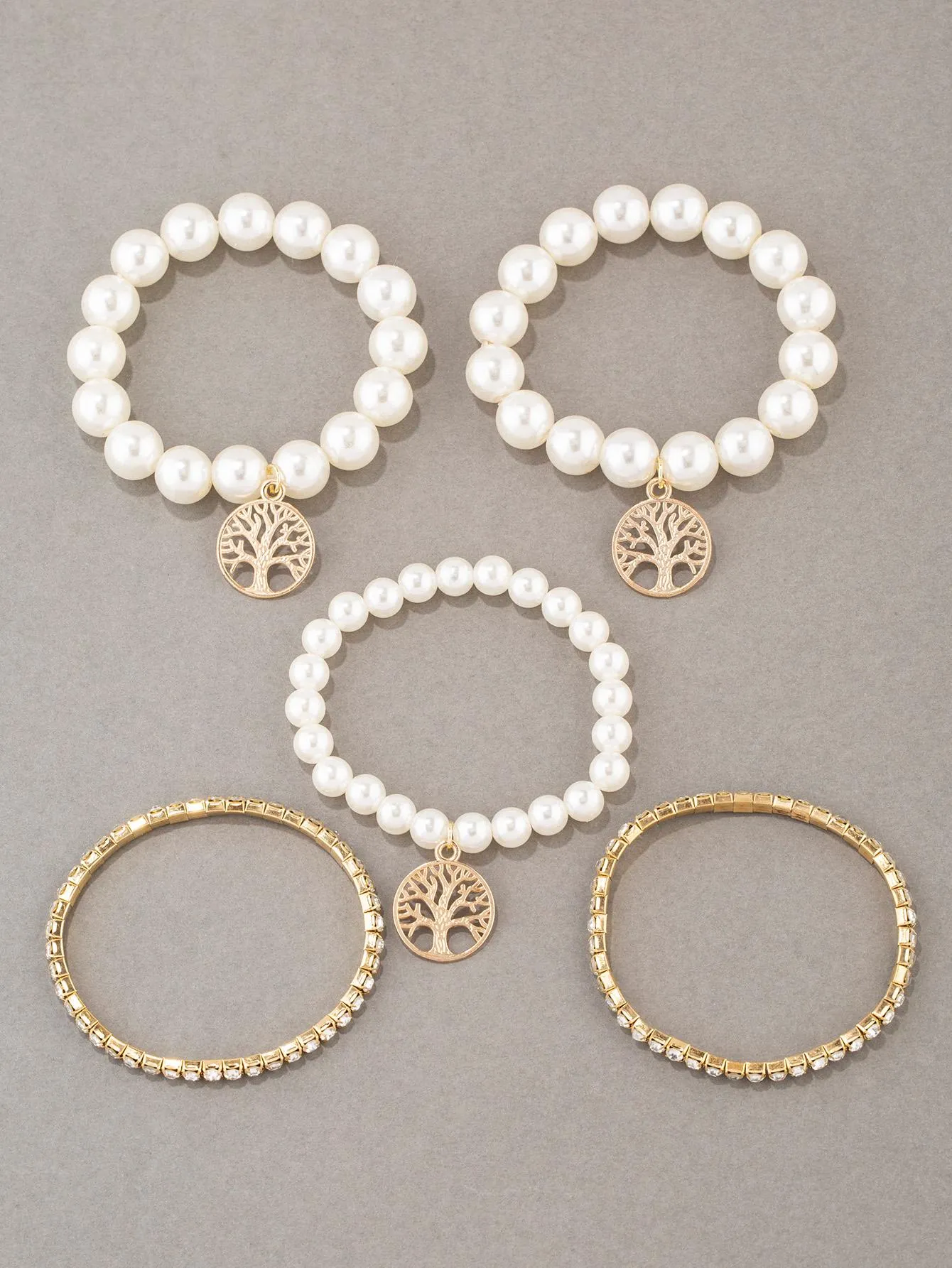 4pcs/set Butterfly Charm Snow White Beaded Bracelet Women Bracelet Stackable