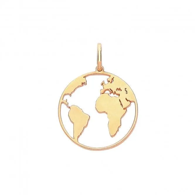 Acotis Silver Pendant Gold Plated Globe G61053Y