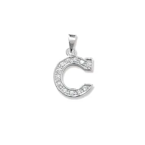 Acotis Silver Pendant Zirconia Initial G6124/C