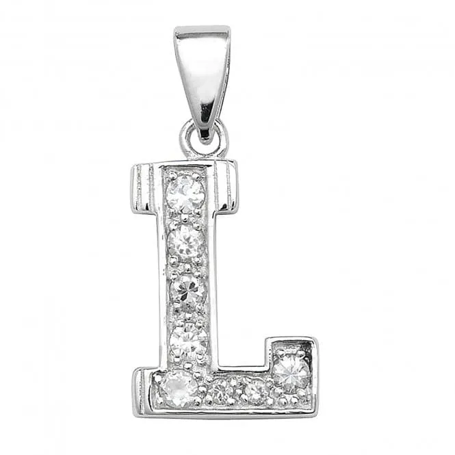 Acotis Silver Pendant Zirconia Initial G6125/L