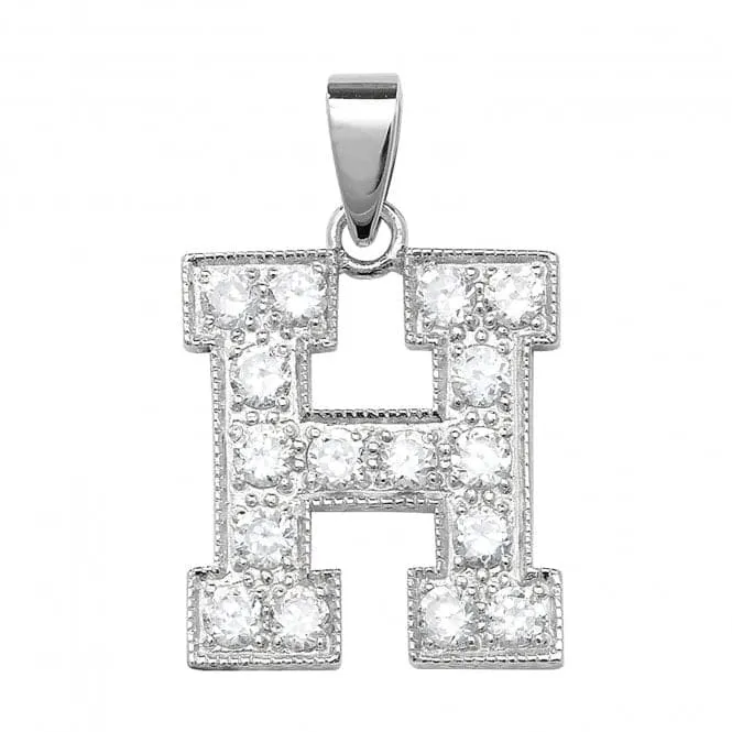 Acotis Silver Pendant Zirconia Initial G6126/H