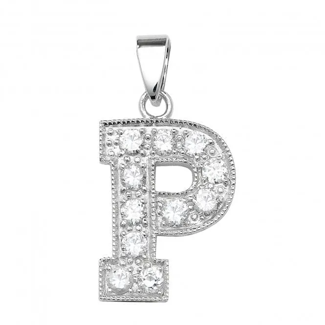 Acotis Silver Pendant Zirconia Initial G6126/P