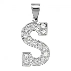 Acotis Silver Pendant Zirconia Initial G6127/S