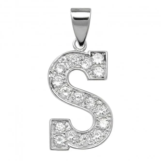 Acotis Silver Pendant Zirconia Initial G6127/S