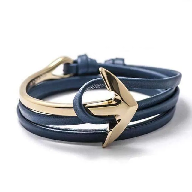 Anchor Leather Rope Bracelets