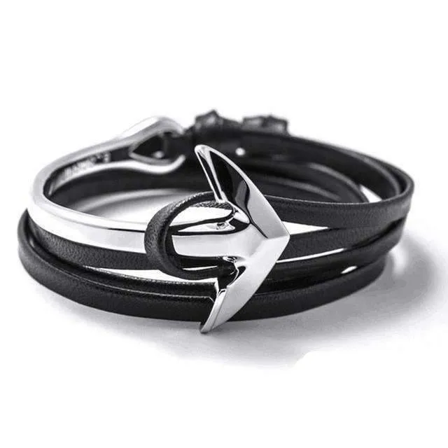 Anchor Leather Rope Bracelets