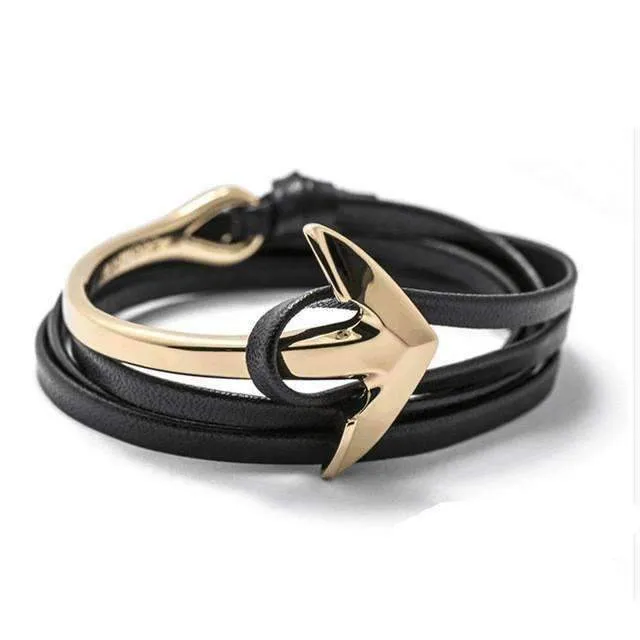 Anchor Leather Rope Bracelets