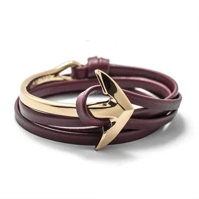 Anchor Leather Rope Bracelets