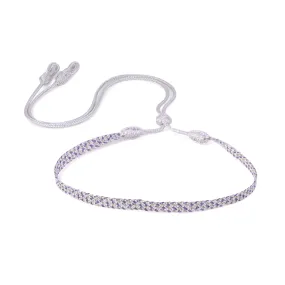 Ania n°2 Choker in Silver Ash Lavender