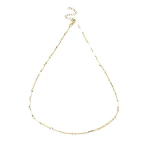 Bar Link Chain Necklace - 17.56"