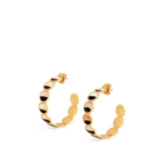 Brackish Multi-Bezeled Hoop Earring Dunoir