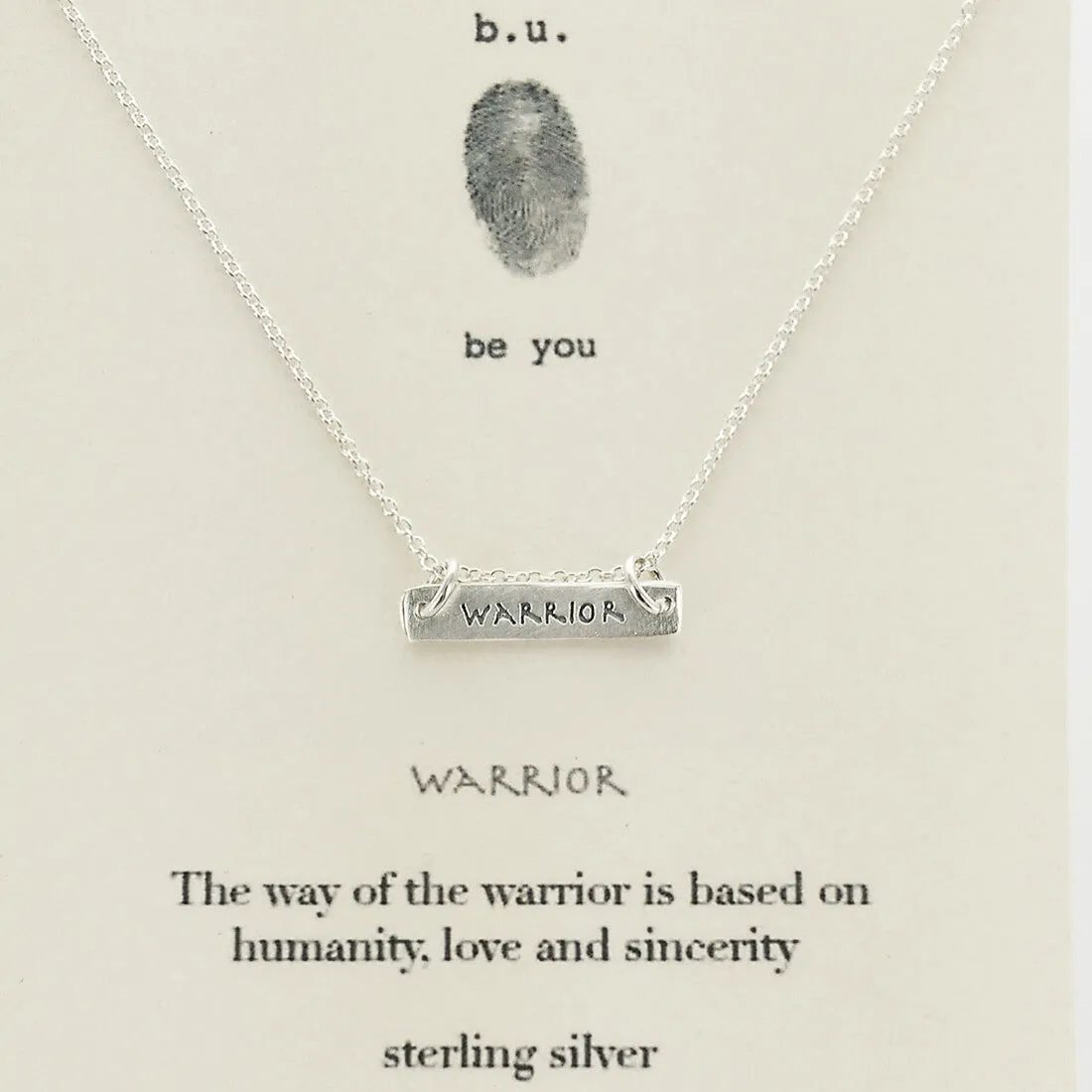 b.u. Warrior Bar Necklace