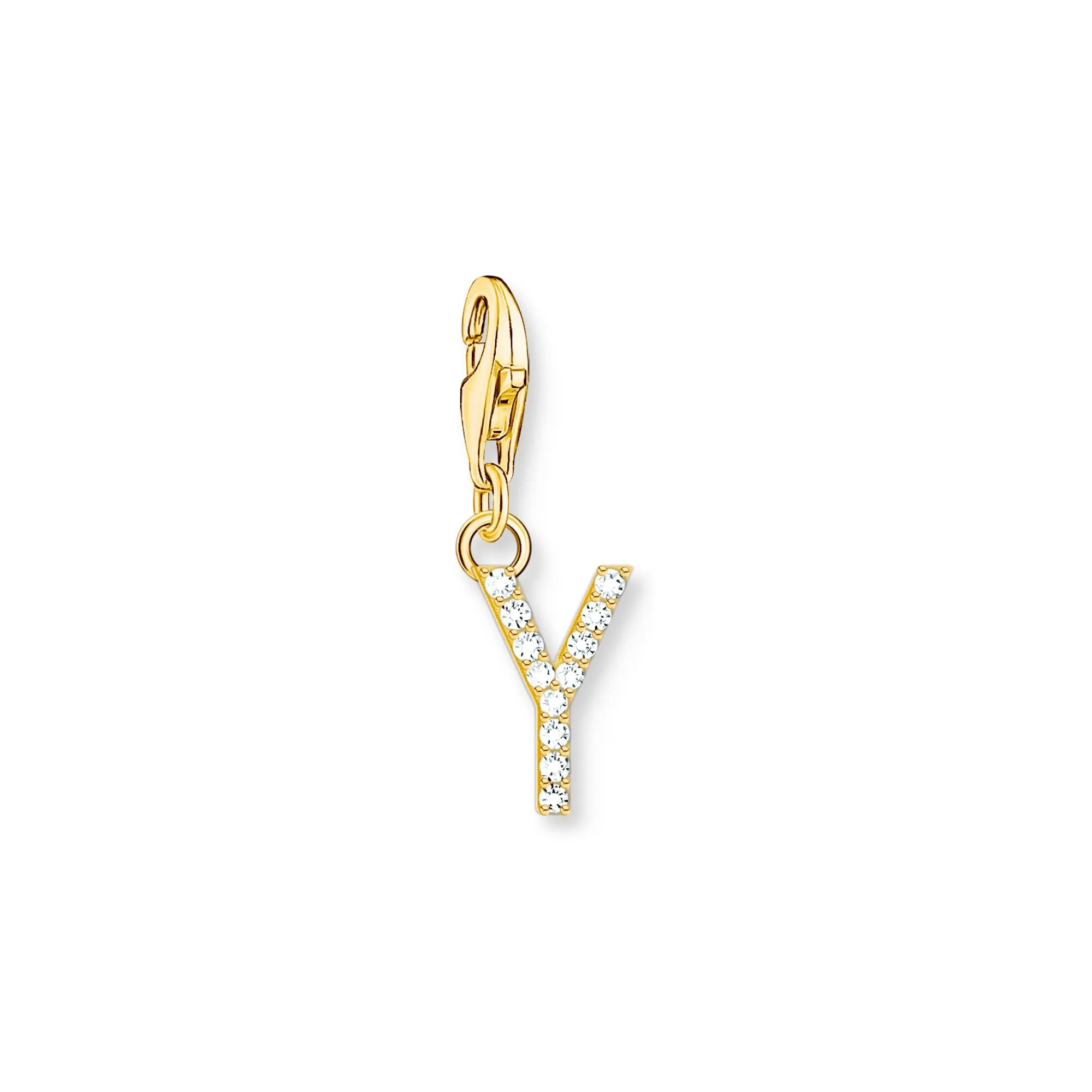 Charm Pendant letter Y gold plated