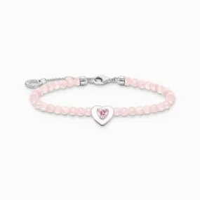 Charming Heart With Pink Pearls Bracelet A2092-035-9