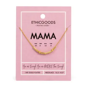 CLASSIC GOLD Morse Code Beaded Necklace | MAMA