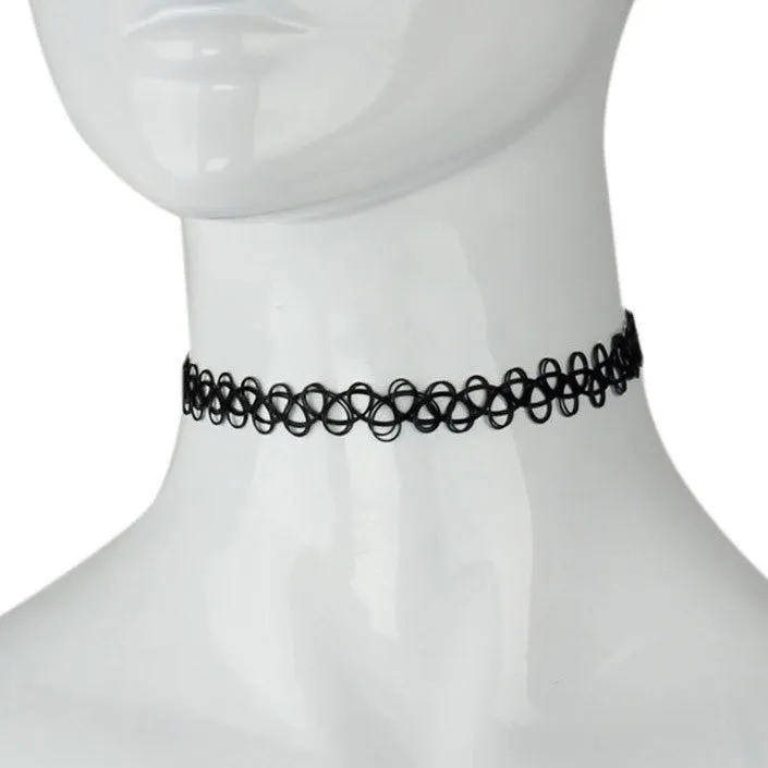 Collares Vintage Stretch Tattoo Choker Necklace