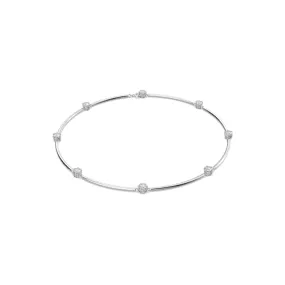 Constella Round Cut White Rhodium Plated Necklace 5638699