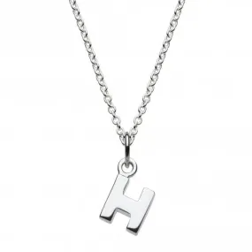 Dew Sterling Silver Dinky H Initial Pendant 9092HPH