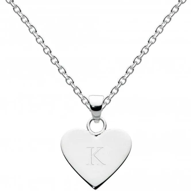 Dew Sterling Silver Dinky Heart Alphabet Pendant 9091HPK