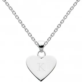 Dew Sterling Silver Dinky Heart Alphabet Pendant 9091HPK