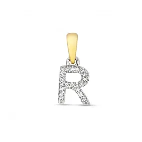 Diamond Jewellery 9ct Gold Diamond Initial R Pendant PD181/R