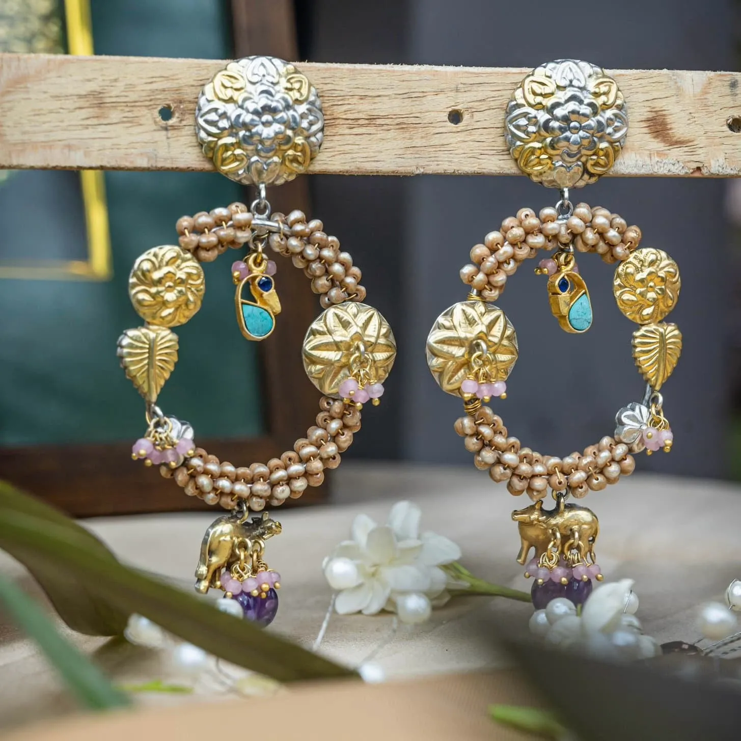 Divine Elegance Nandi Drop Earrings