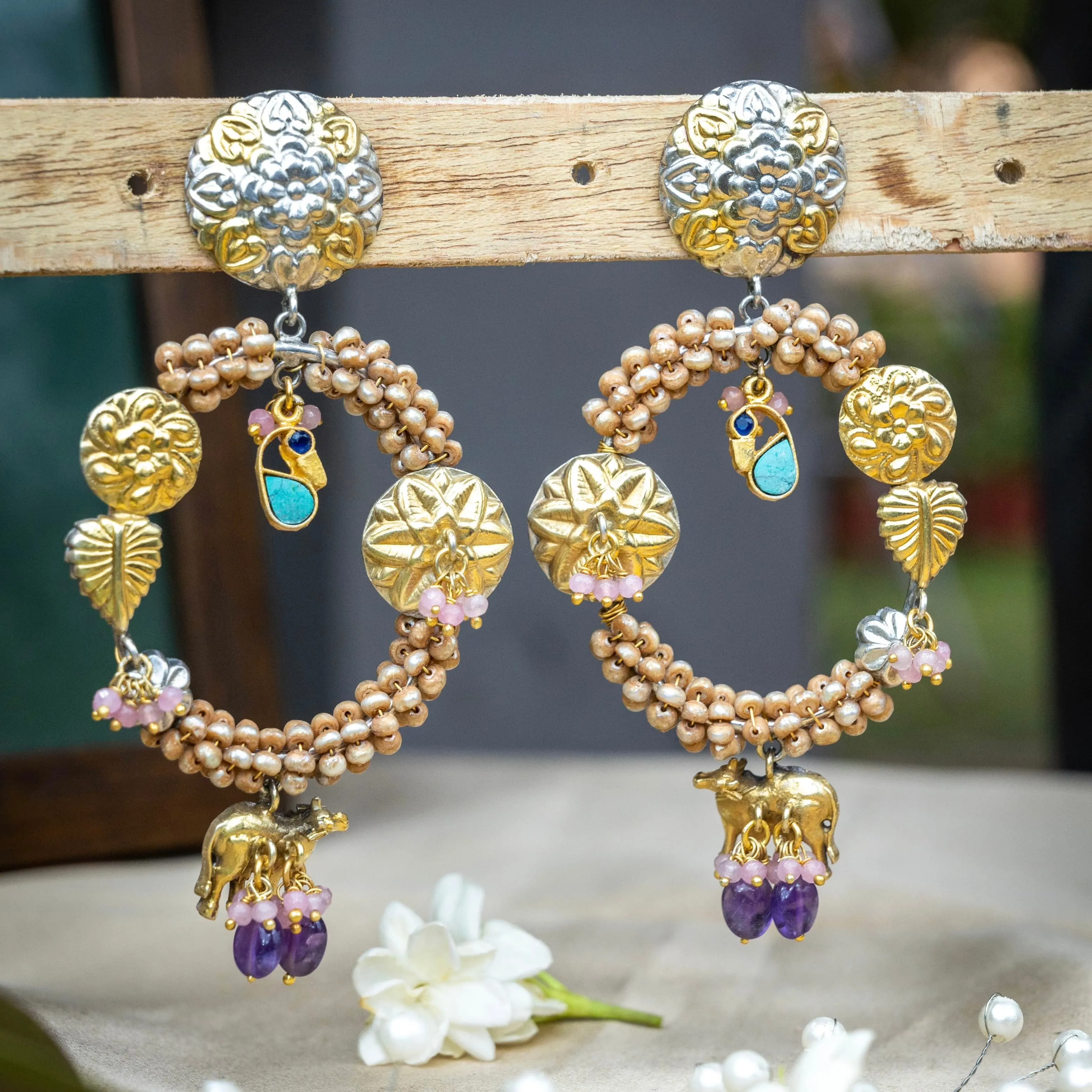 Divine Elegance Nandi Drop Earrings