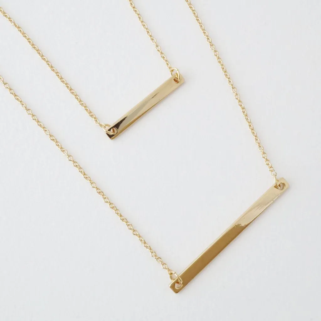 Double Layer Bar Necklace