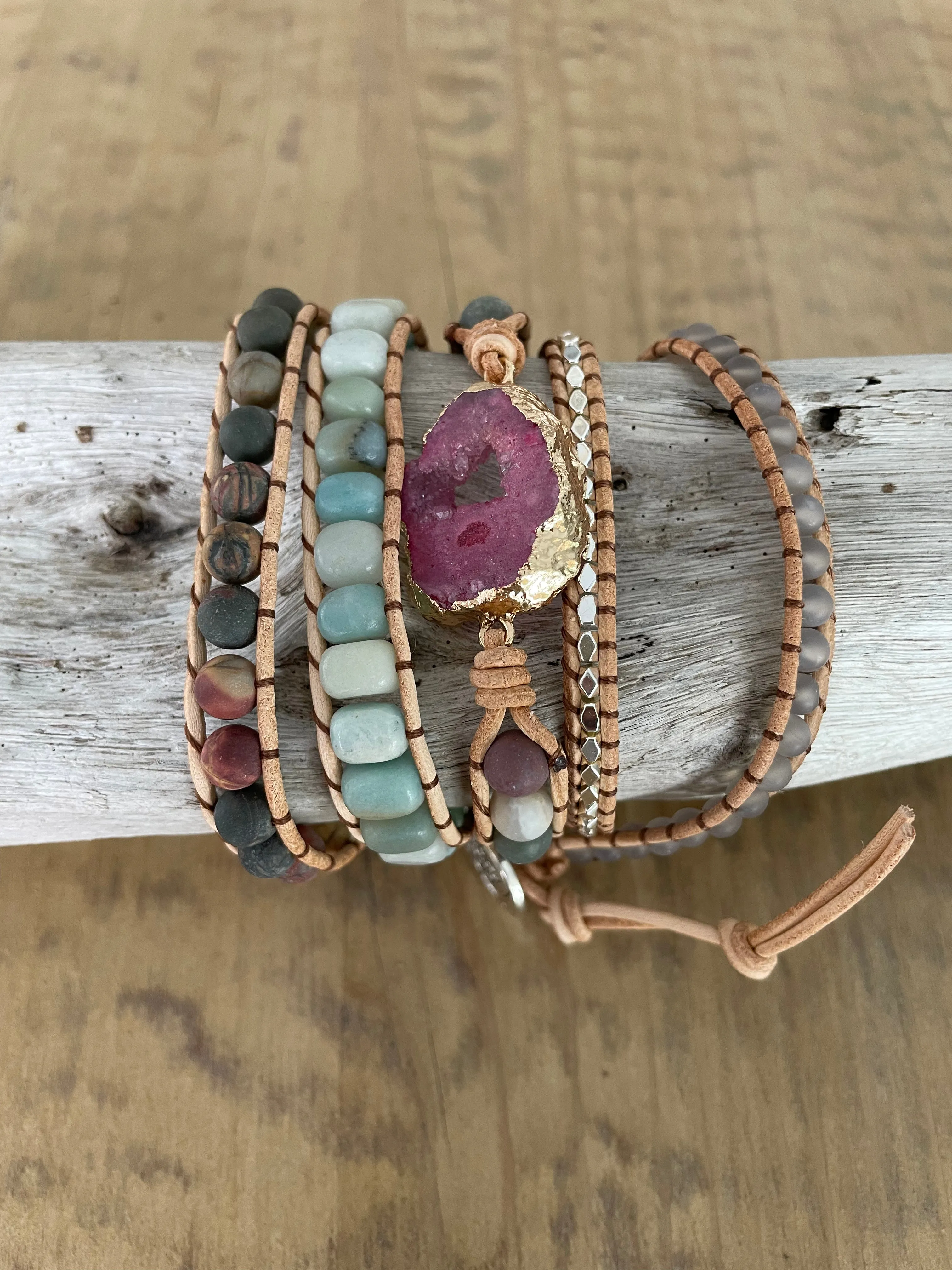 Druzy Wrap Bracelet