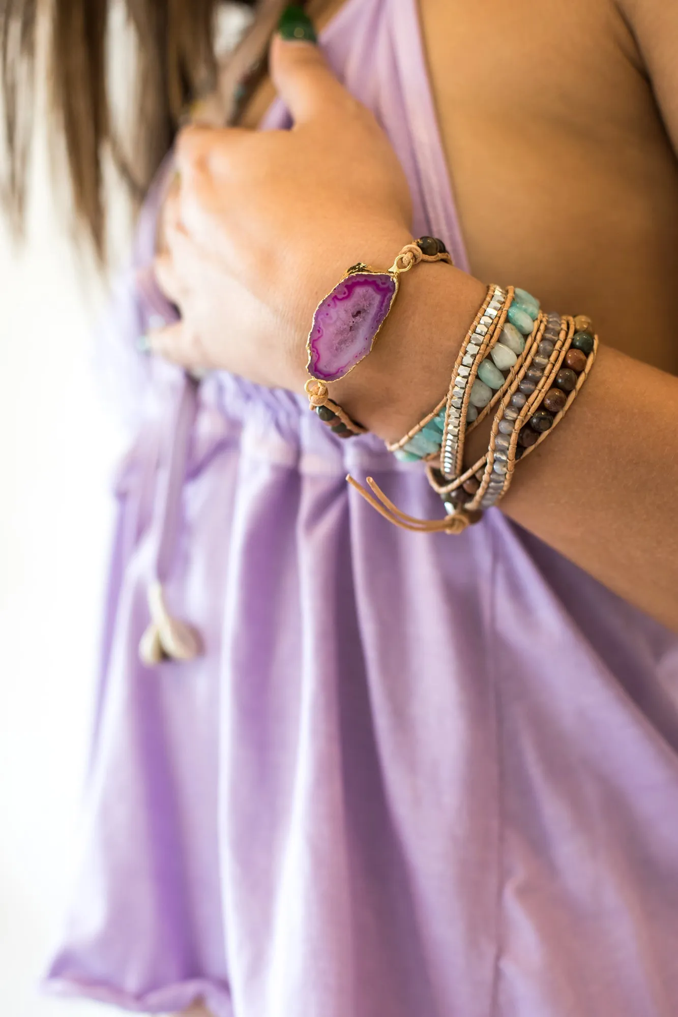 Druzy Wrap Bracelet