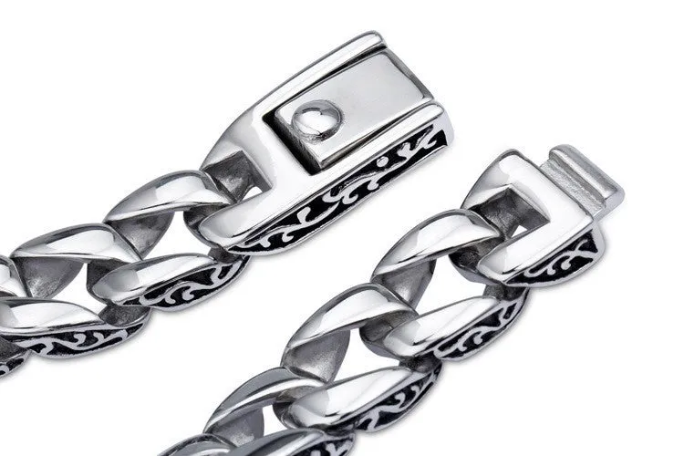 Fashion New Stainless Steel Charm Bracelet Men Vintage Friendship Totem Mens Bracelets Cool Brand Male Jewelry Wristband