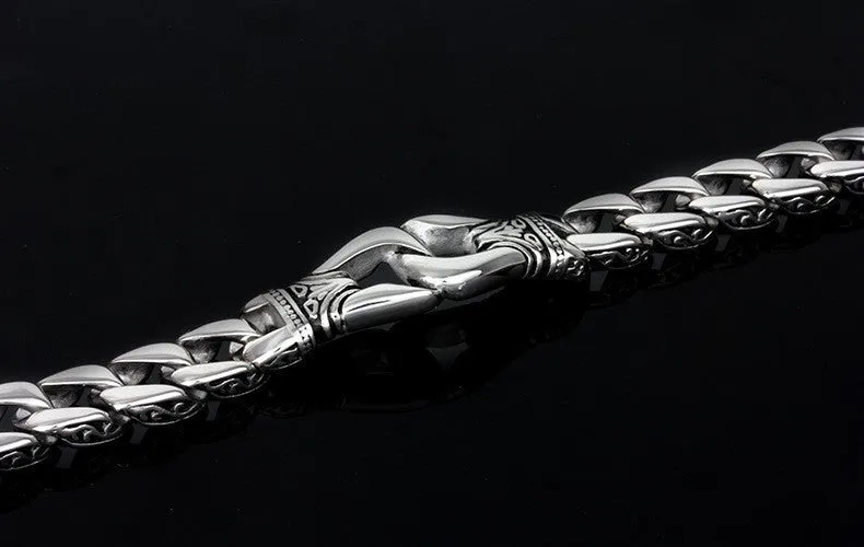 Fashion New Stainless Steel Charm Bracelet Men Vintage Friendship Totem Mens Bracelets Cool Brand Male Jewelry Wristband