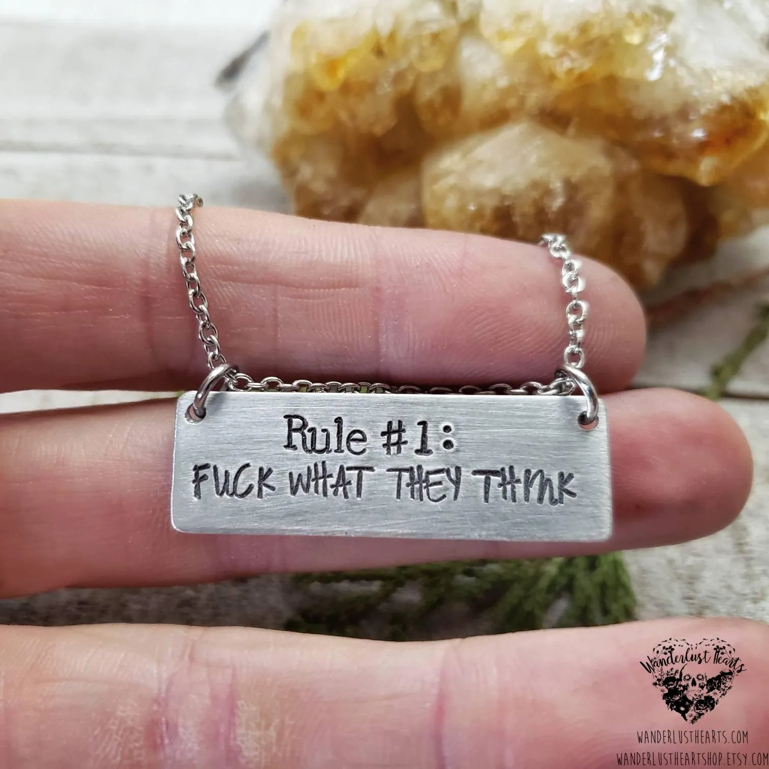 F*ck what they think necklace