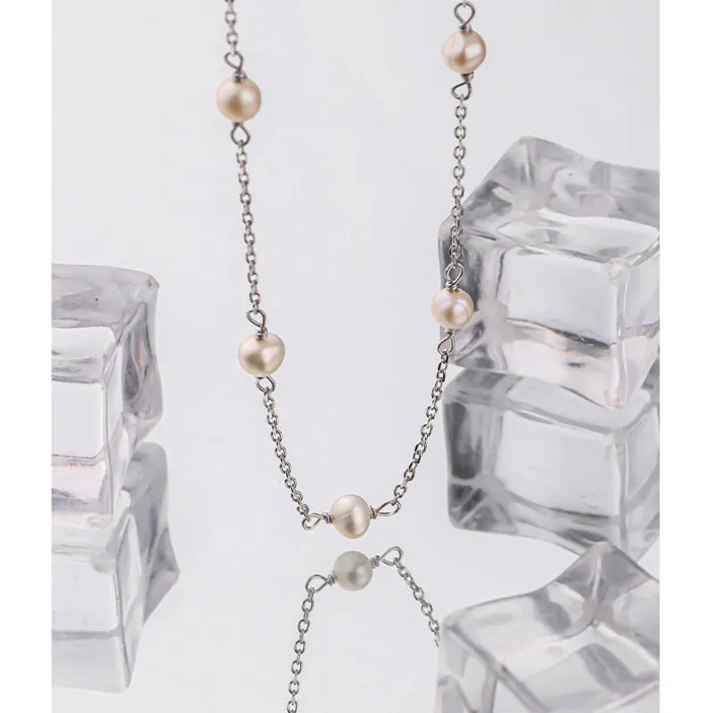 Floating Pearls Stacked Necklaces