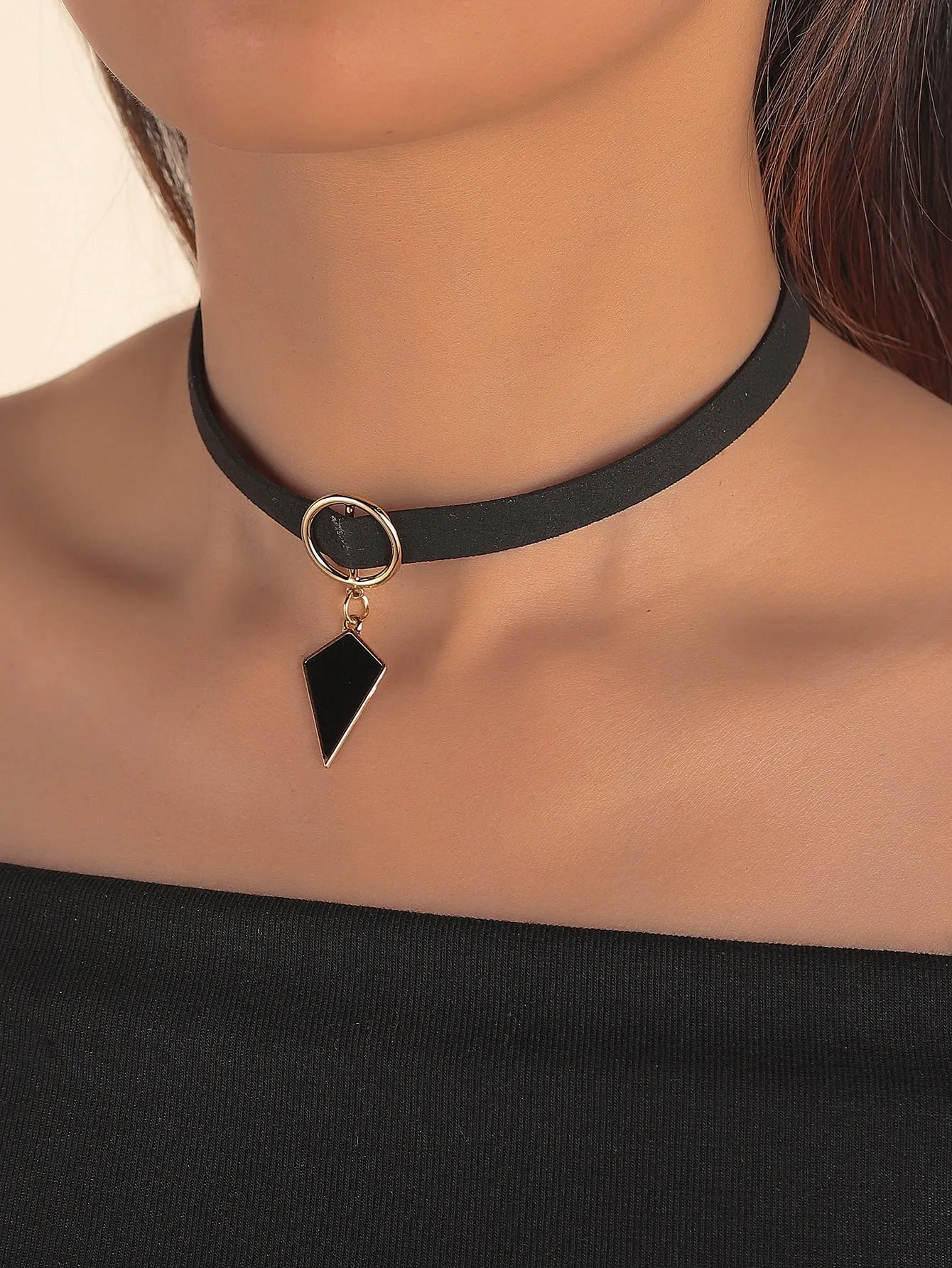 Geometric Charm Black Choker Necklace for Women Jewelry for Women Necklace