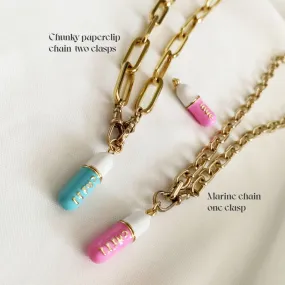 Gold Plated Necklace | Excludes Pill Charm