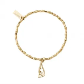 Gold Soul Glow Interlocking Heart Angel Wing Bracelet GBCFR3239