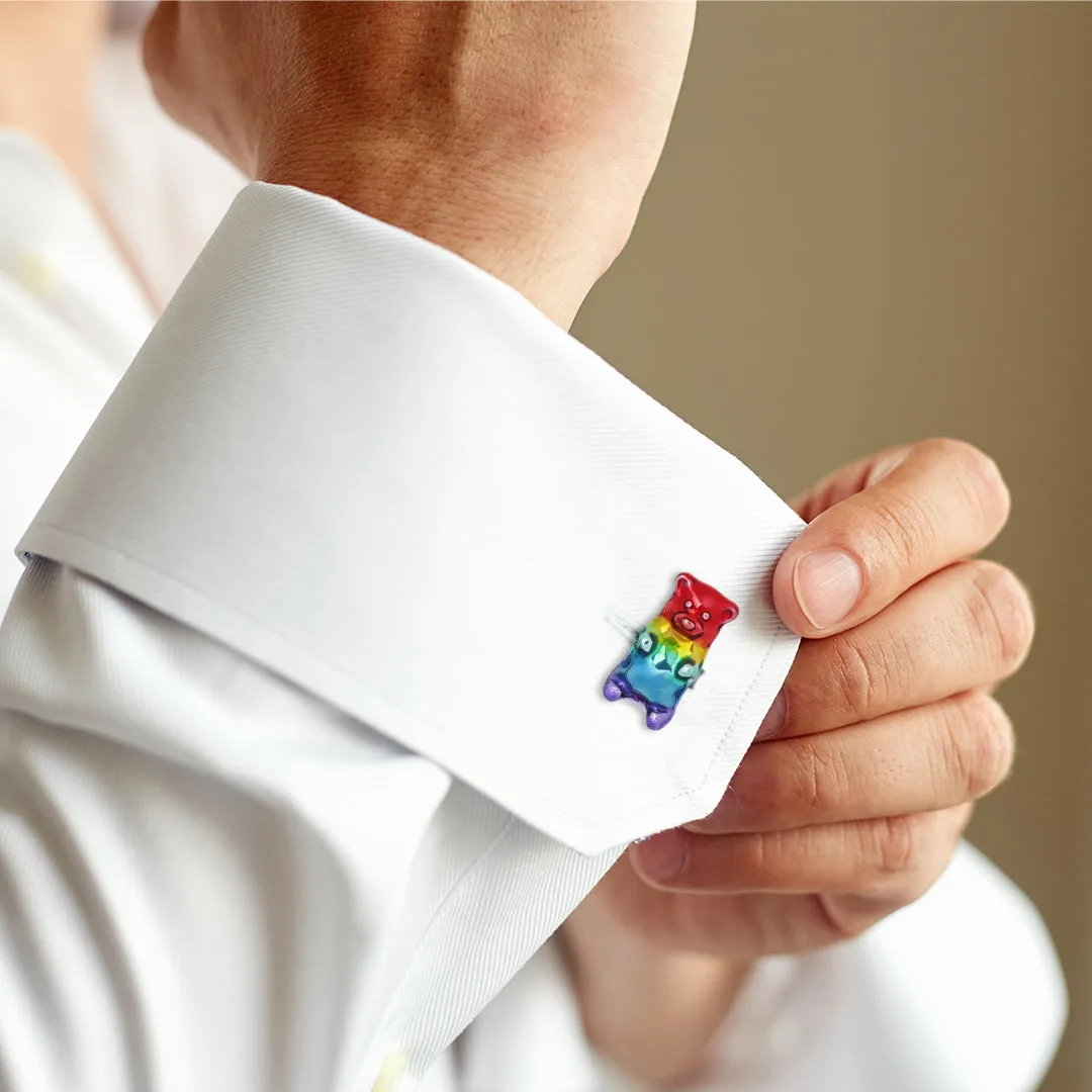 Gummy Bear Rainbow Sterling Cufflinks