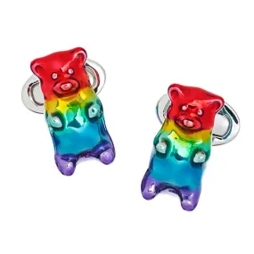 Gummy Bear Rainbow Sterling Cufflinks