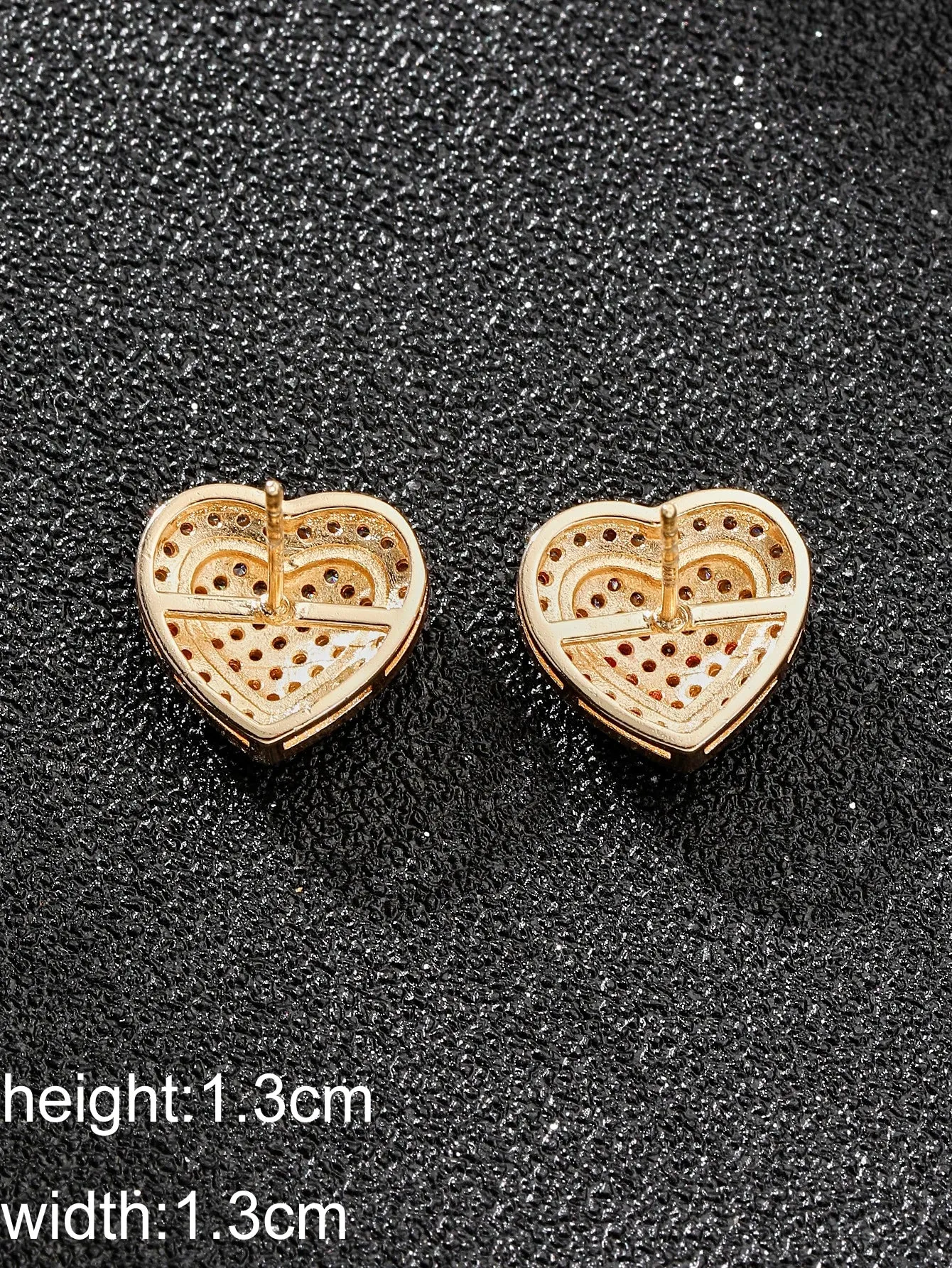 Heart Stud Earrings for Women for Party Banquet Wedding