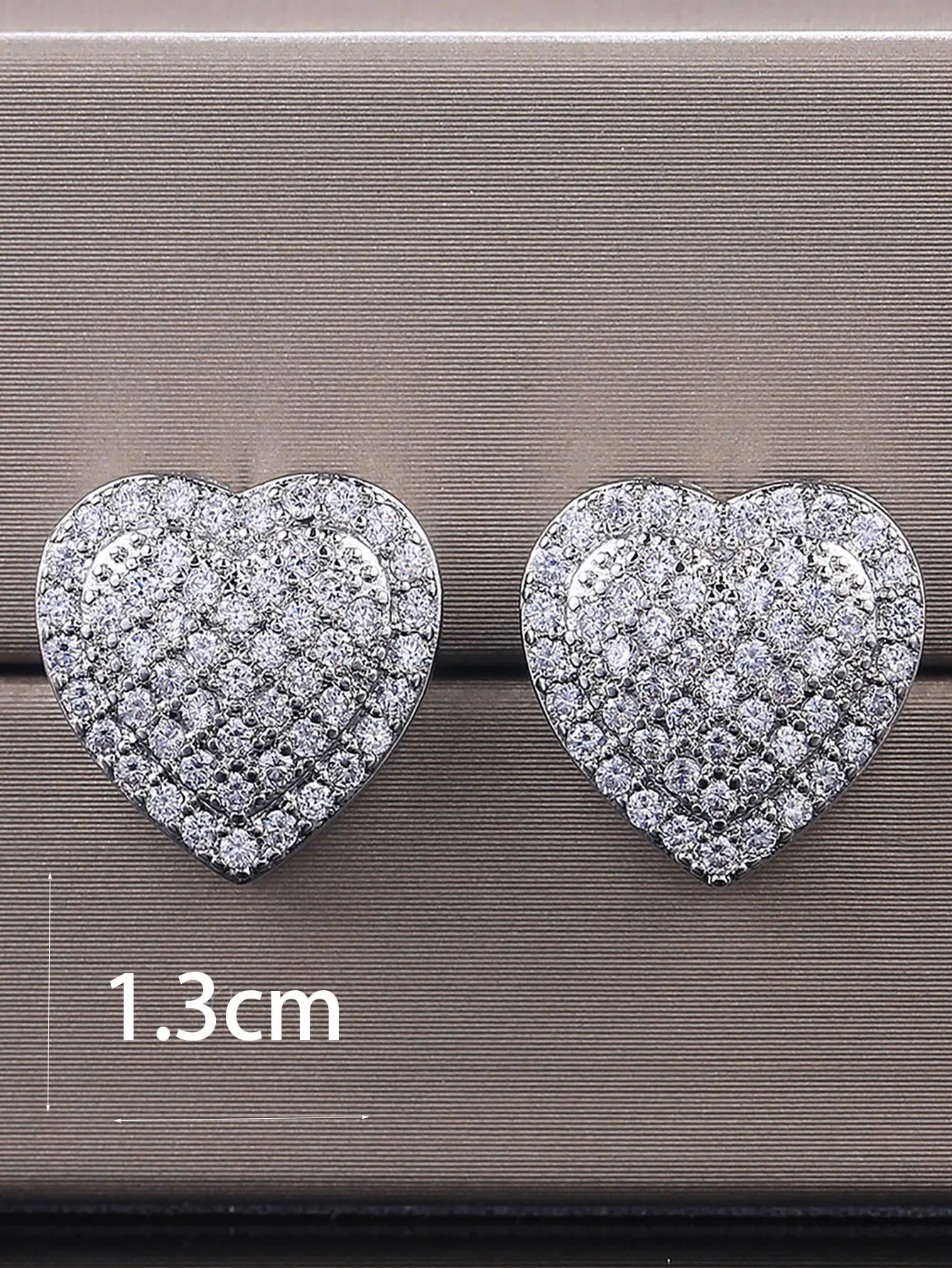 Heart Stud Earrings for Women for Party Banquet Wedding