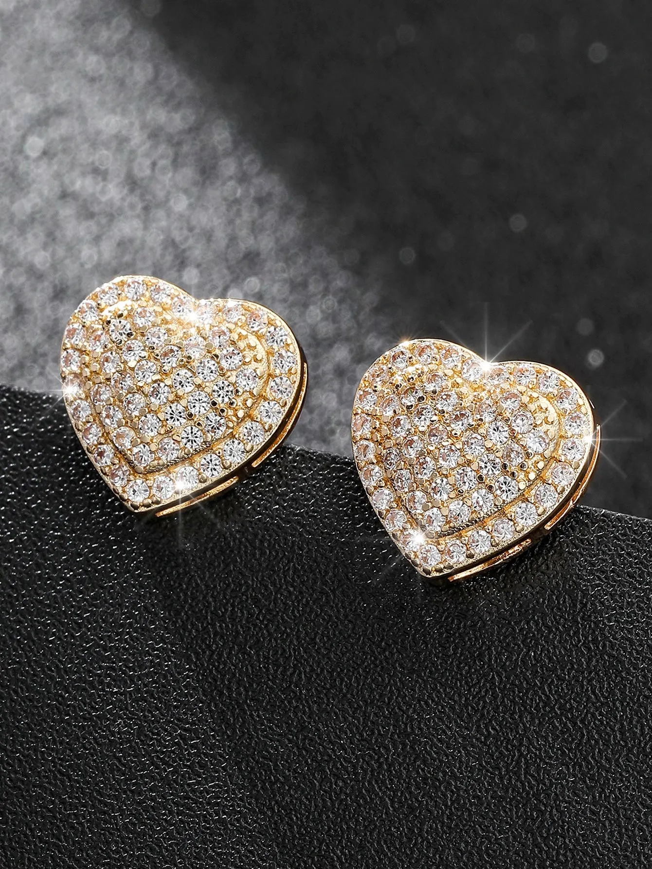 Heart Stud Earrings for Women for Party Banquet Wedding