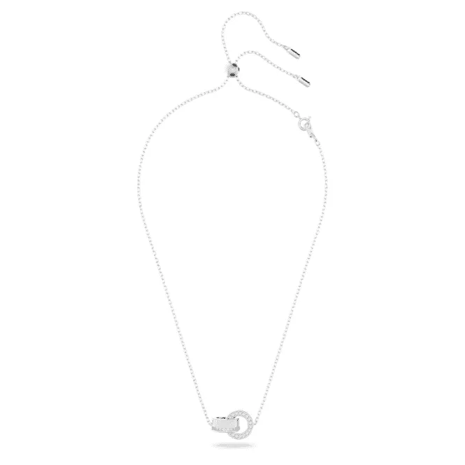 Hollow Pendant Small White Rhodium Plated Necklace 5636497