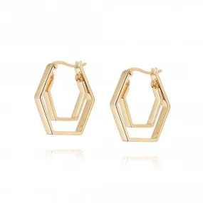 Kamala Huggie Hoop 18ct Gold Plate Earrings HUG14_GP