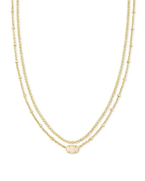 Kendra Scott Emilie Multi Strand Necklace in Gold Iridscnt