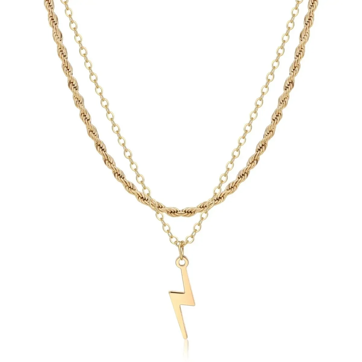 Kyerlyn Gold Lightning Necklaces