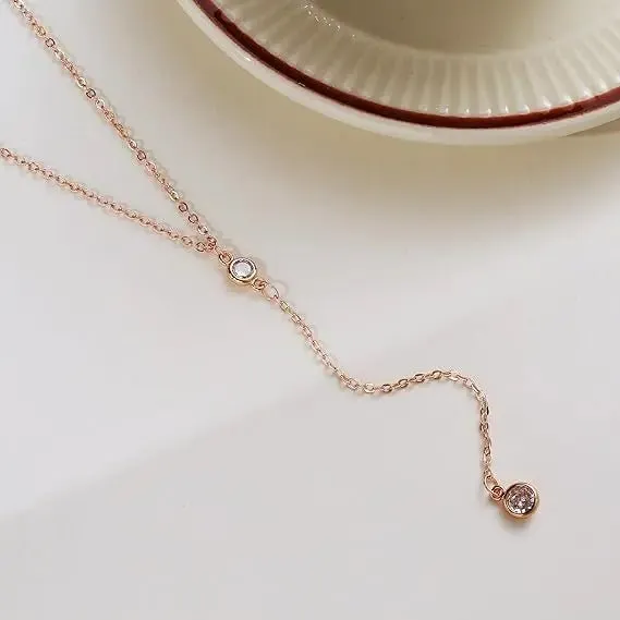 Kyerlyn Gold Y-Shaped Dainty Necklaces