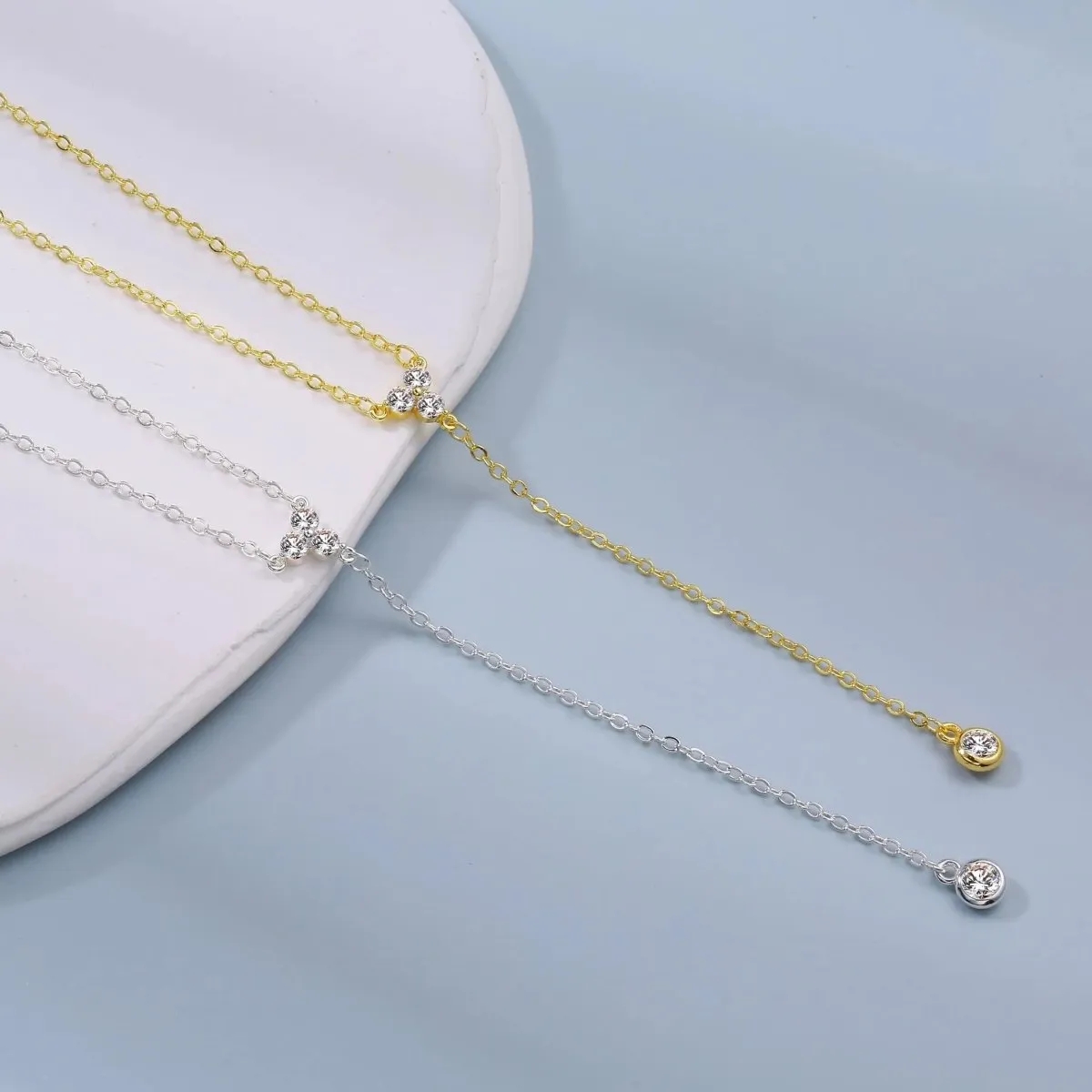 Kyerlyn Gold Y-Shaped Dainty Necklaces